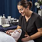 Student having a beauty treatment