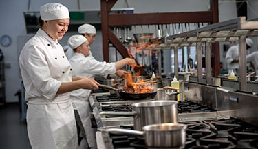 Student chef in the kitchen Student chef in the kitchen