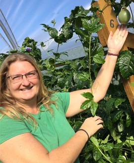Graduate Christine Herbert has is developing her own passionfruit orchard