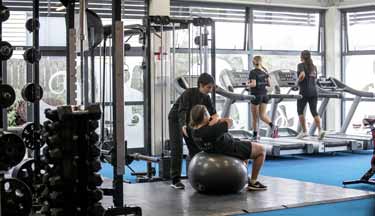 Students in the gym