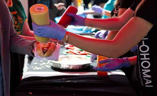 Food being served at O'Week