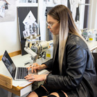 Student working on their laptop Creative Industries image