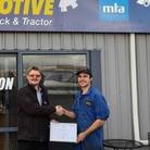 Shaun Coxhead with tutor Carl Harris