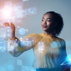 IT student working on digital transformation project