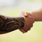 Shaking hands