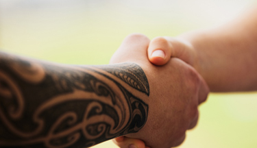 Shaking hands