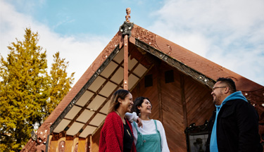 Students outside Tangatarua Marae