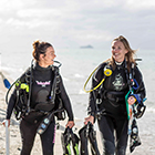 Marine Studies students in diving gear