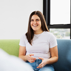 Social Work student talking with tutor