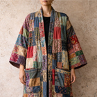 Creative student wearing a kimono