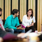 International students talking to each other