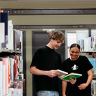 Students in the library