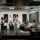 Music students performing in studio