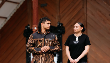 Toi Ohomai students outside of Tangatarua Marae