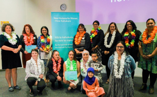 Last year's New Horizons for Women Trust: Hine Kahukura Awards recipients at the ceremony in Auckland