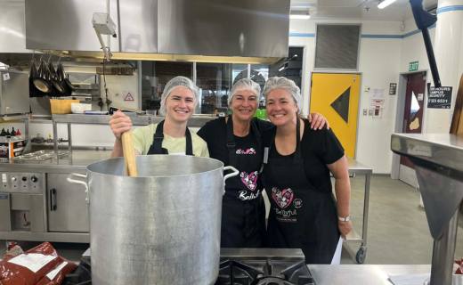Bellyful volunteers at the Toi Ohomai kitchen.