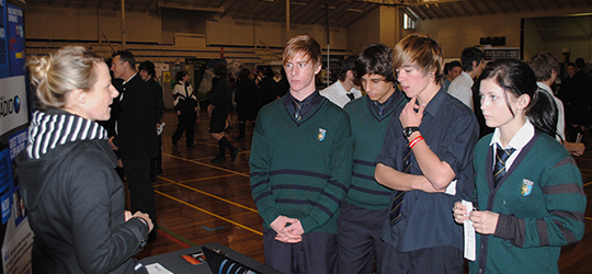 New Zealand students at a careers day in Tauranga