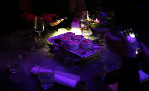 One of the dishes at the Matariki degustation dinner used dry ice for a show-stopping effect