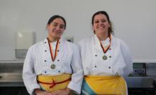 Prophecy Smith and Shadae Webber with their gold medals. 