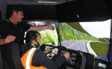 Transport and Logistics students put their skills to the test with state-of-the-art heavy vehicle simulators.