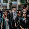 Graduates during the parade